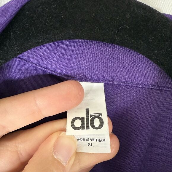 K State ALO Jacket Men's XL Purple 1/4 Zip Long Sleeve Turtleneck Pullover - Picture 5 of 11